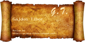Gajdos Tibor névjegykártya